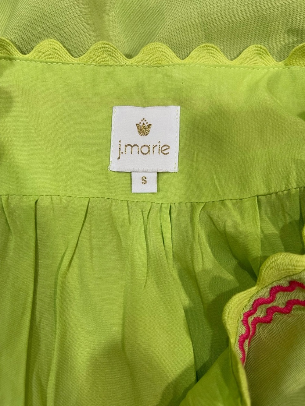 J Marie "Hailey" Lime Green and Pink Colorway Size Small NWT - Picture 6 of 7